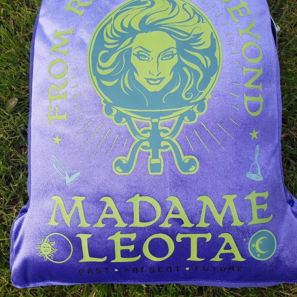 Disney Parks Haunted Mansion Madame Leota Pillow Plush Purple Tombstone